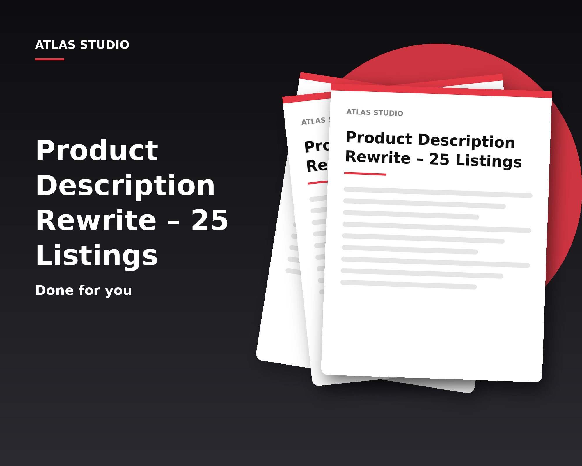 Product Description Rewrite – 25 Listings